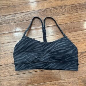 lululemon athletica Black Zebra Pattern Sports Bra